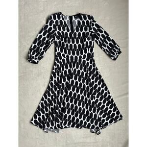Worth Black White Midi‎ Dress Women’s Size 2